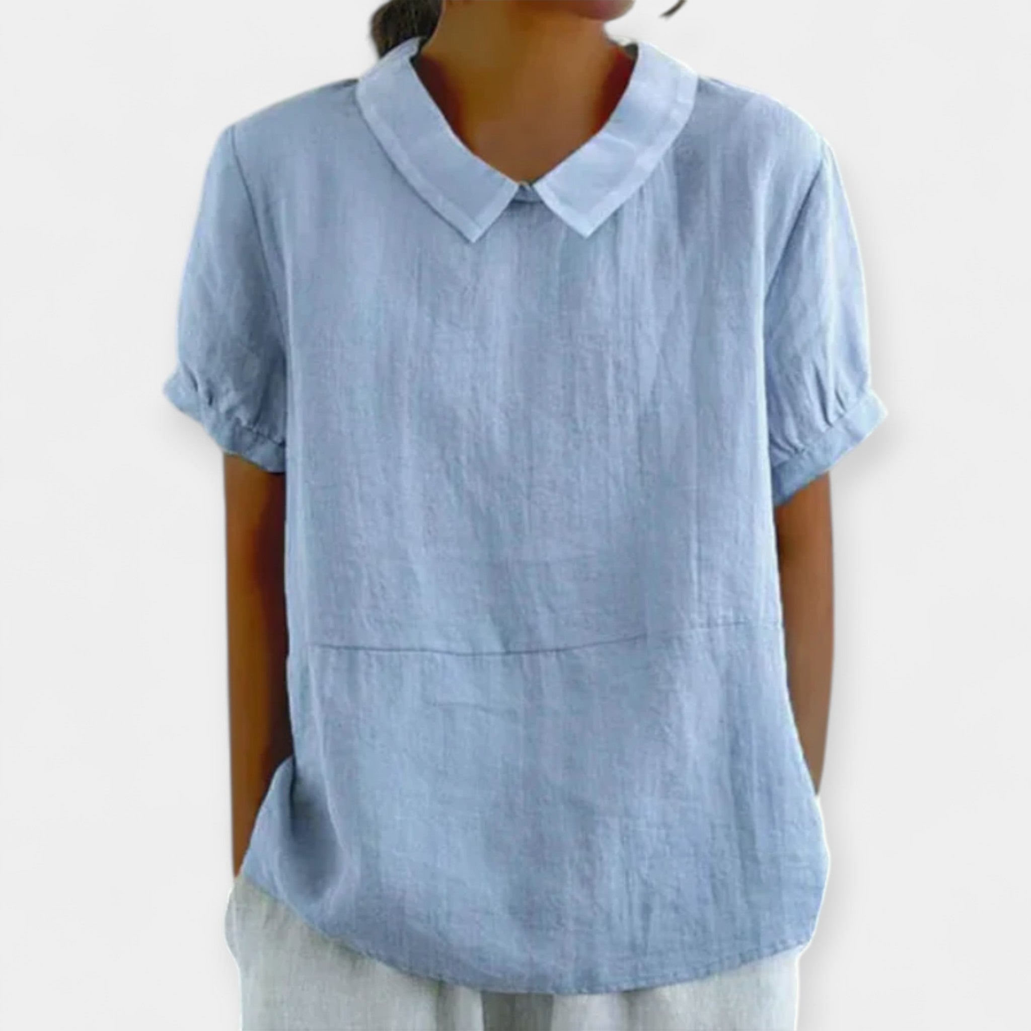 Blusa de algodón con cuello