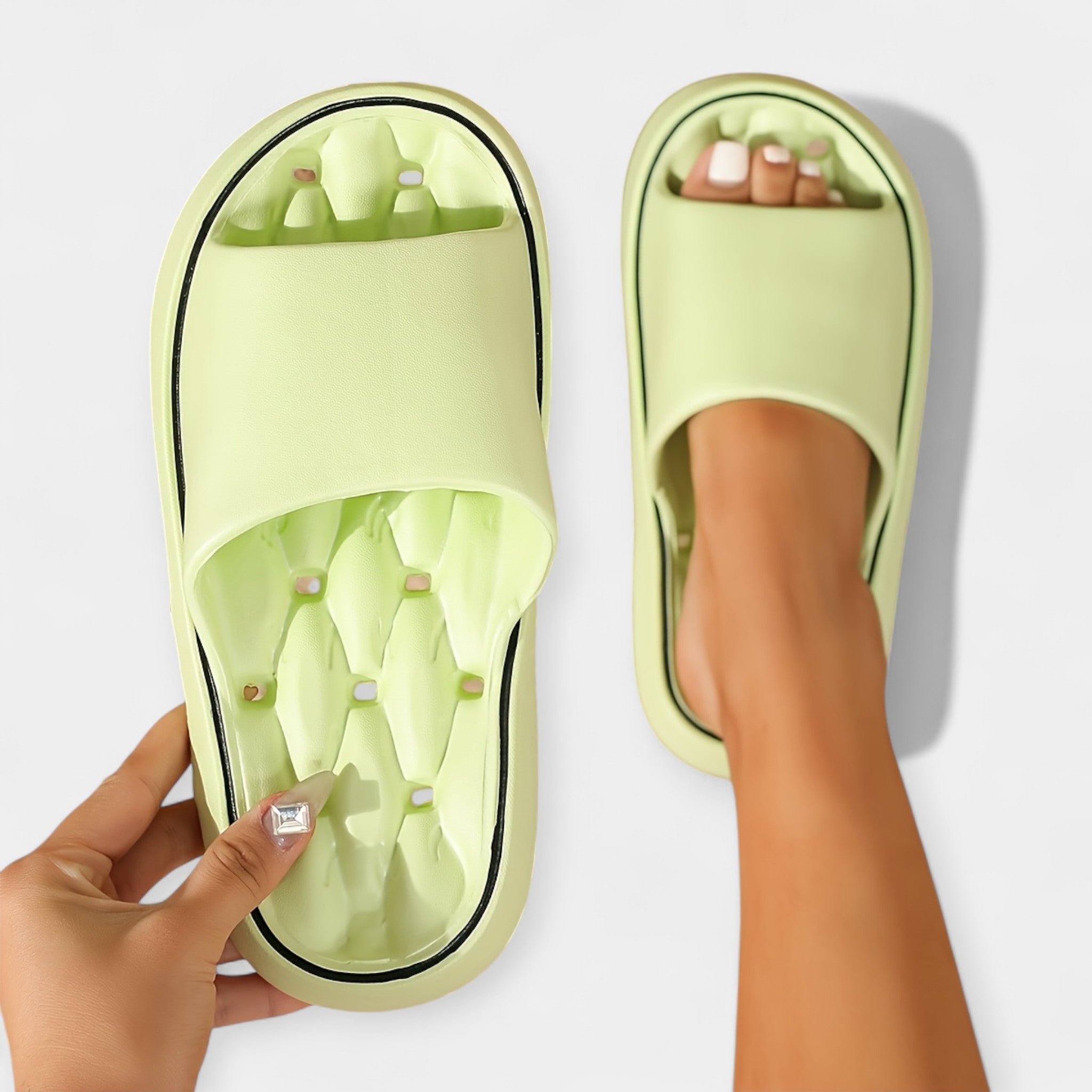 Pantuflas para Mujer con Textura Acanalada