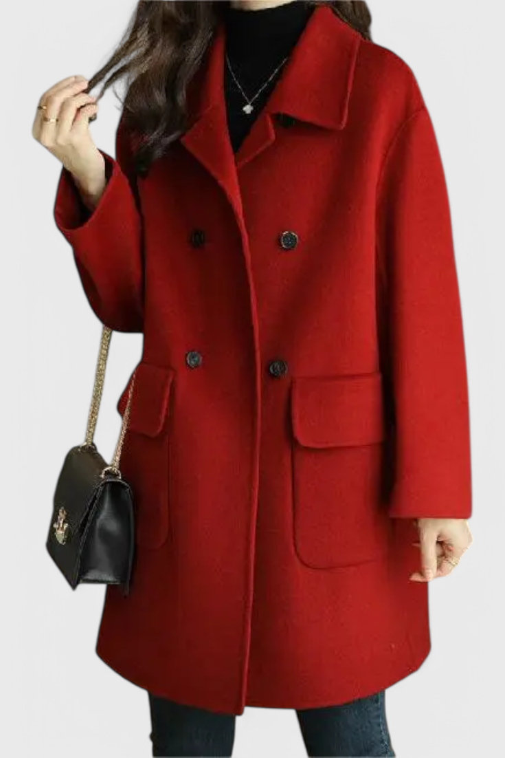 Abrigo de Lana Clásico con Doble Botonadura Todo Estilo