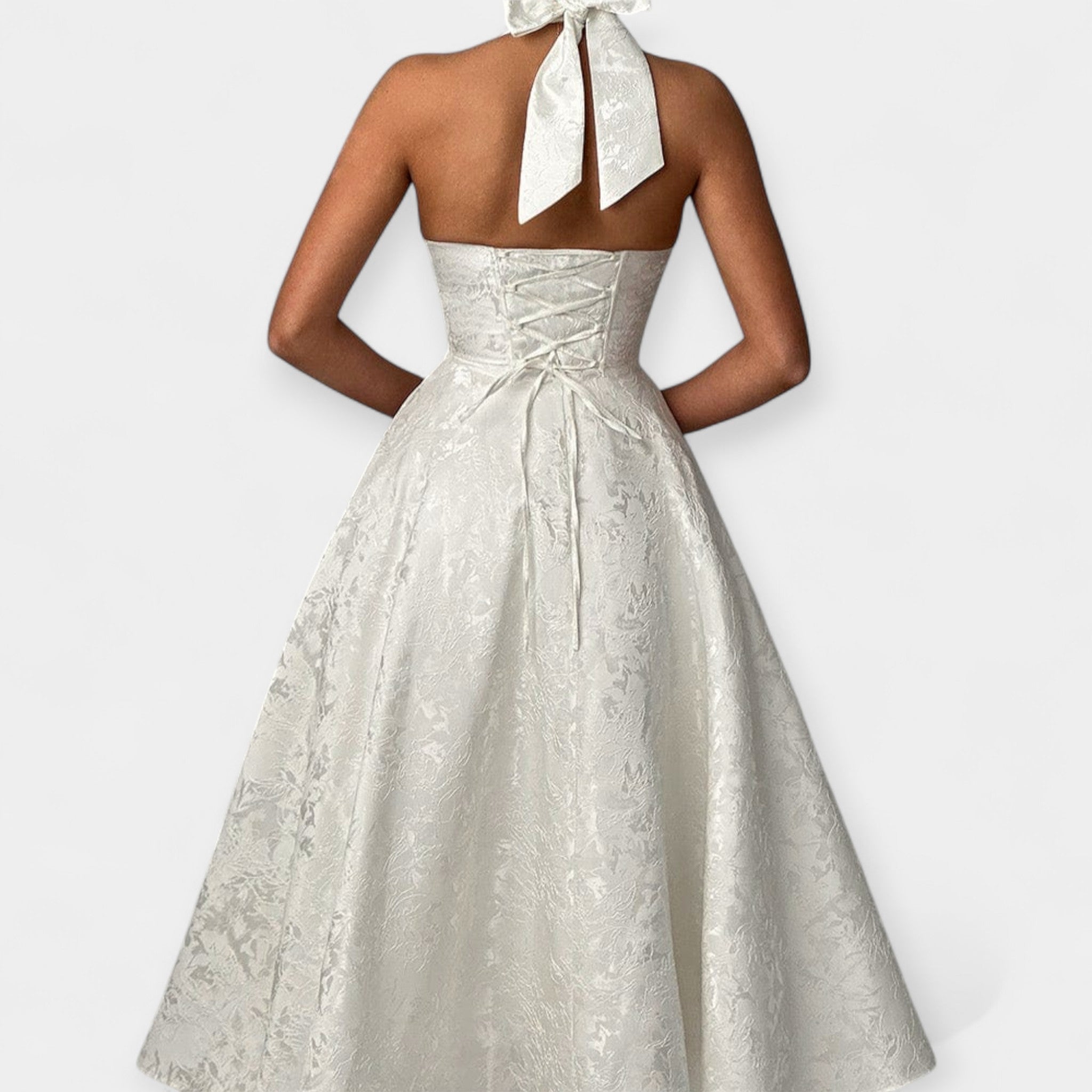 Μίντι Φόρεμα με Ανοιχτή Πλάτη & Κορσέ