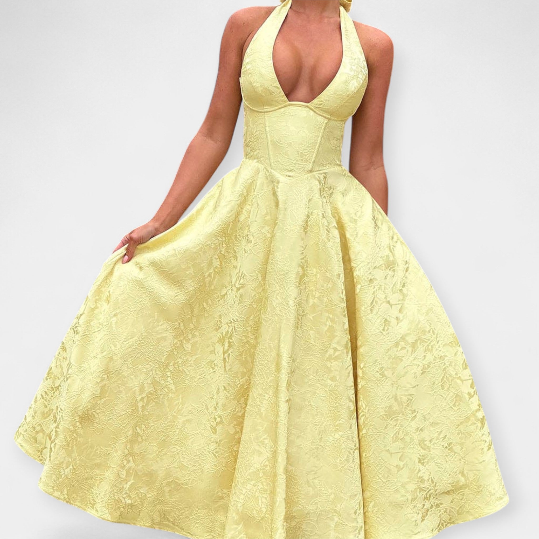 Μίντι Φόρεμα με Ανοιχτή Πλάτη & Κορσέ