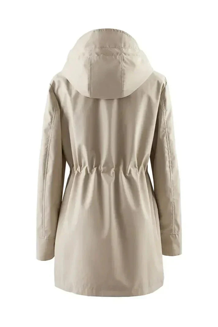 Abrigo De Lluvia A Medida Tejido Impermeable Chic Práctico