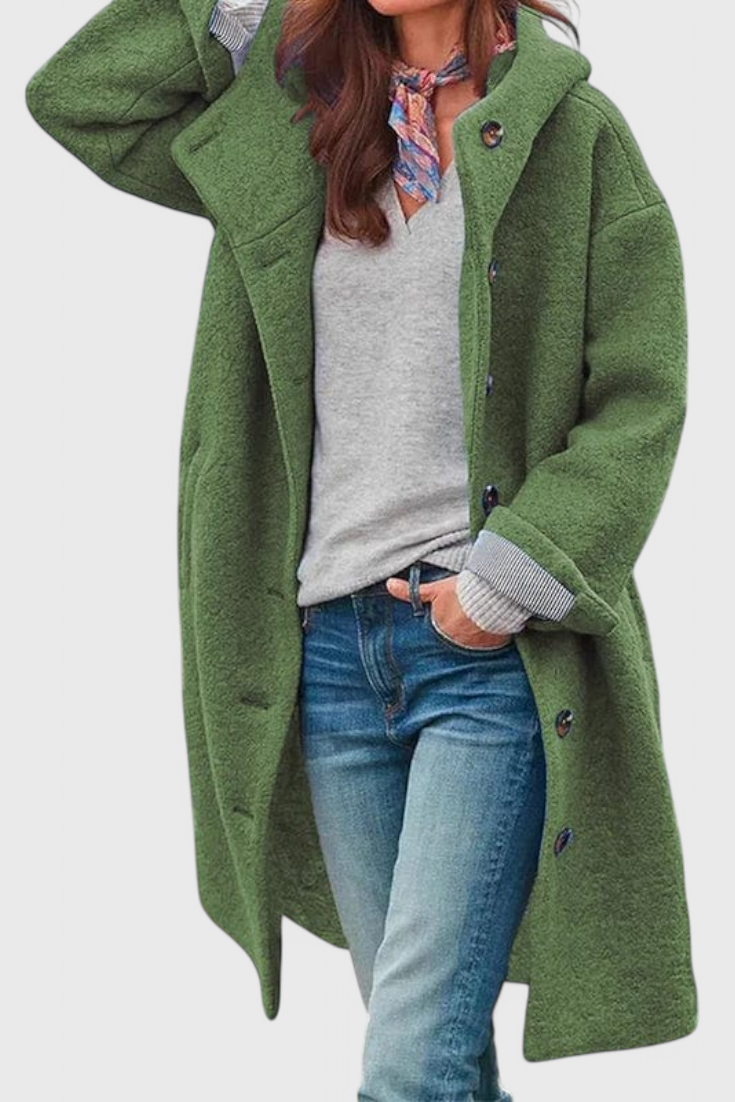 Penélope Abrigo Invierno Capucha Tejido Grueso Para Abrazar