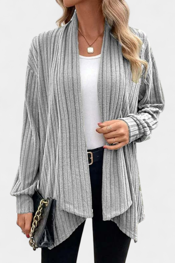 Cárdigan Casual Con Capucha Bolsillos Canalé Exclusiva