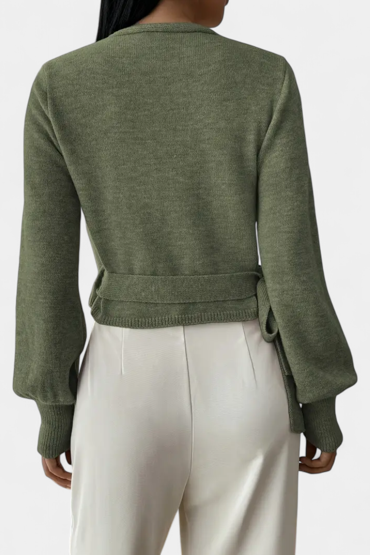 Suéter Persephone Con Tirantes Cruzados Cuello V Moderno