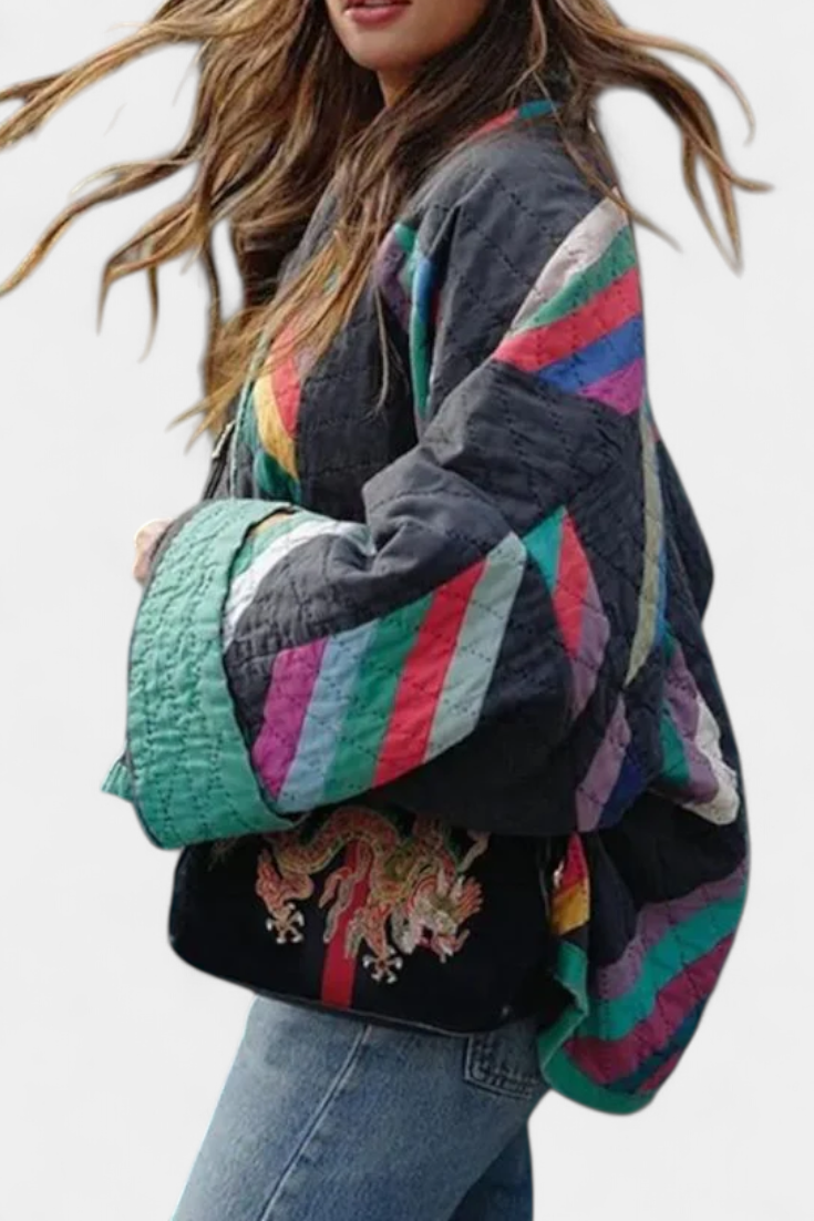 Chaqueta Retro Maika Edicion Limitada Con Corte Relajado