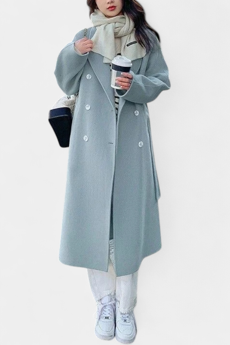 Abrigo Nadiana Trench Largo Silueta Clásica Calidez Chic