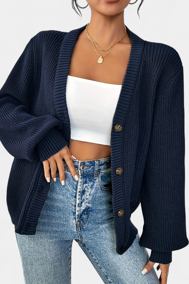 Cardigan Liana Oriana Ligero Con Corte Abierto Chic