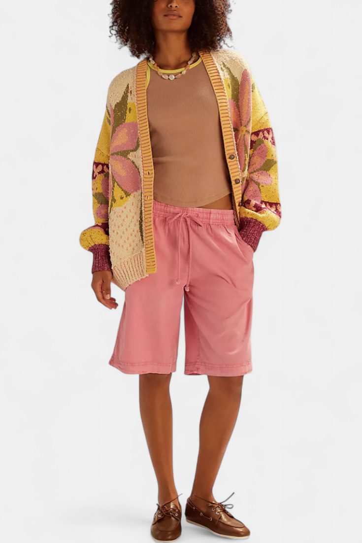 Casey Cárdigan de Punto con Bordado Floral que Enamora