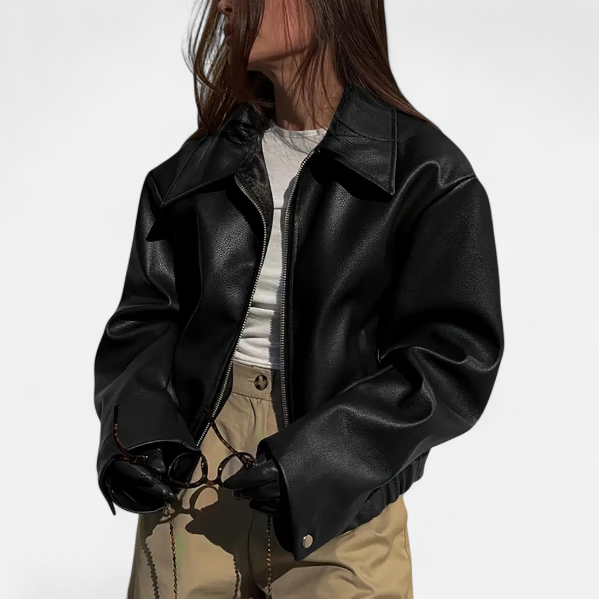 Chaqueta Motera de Polipiel de Lujo