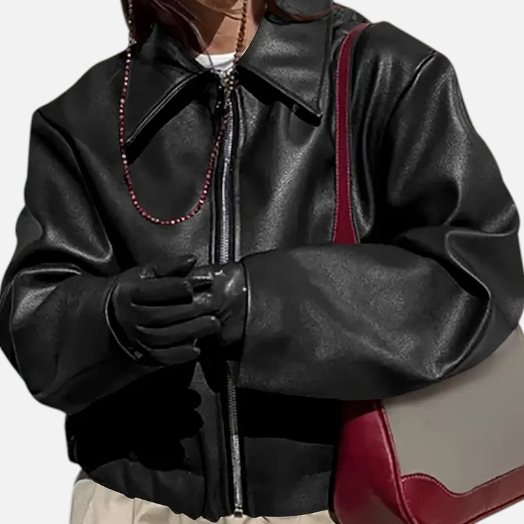 Eliaro Moda | Chaqueta Motera de Polipiel de Lujo