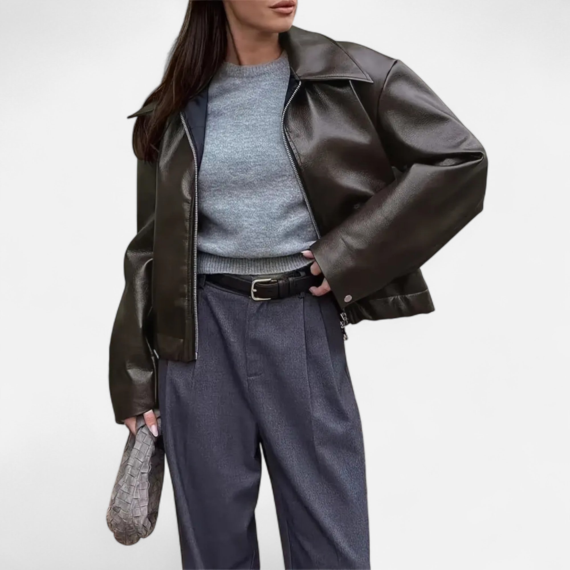 Eliaro Moda | Chaqueta Motera de Polipiel de Lujo