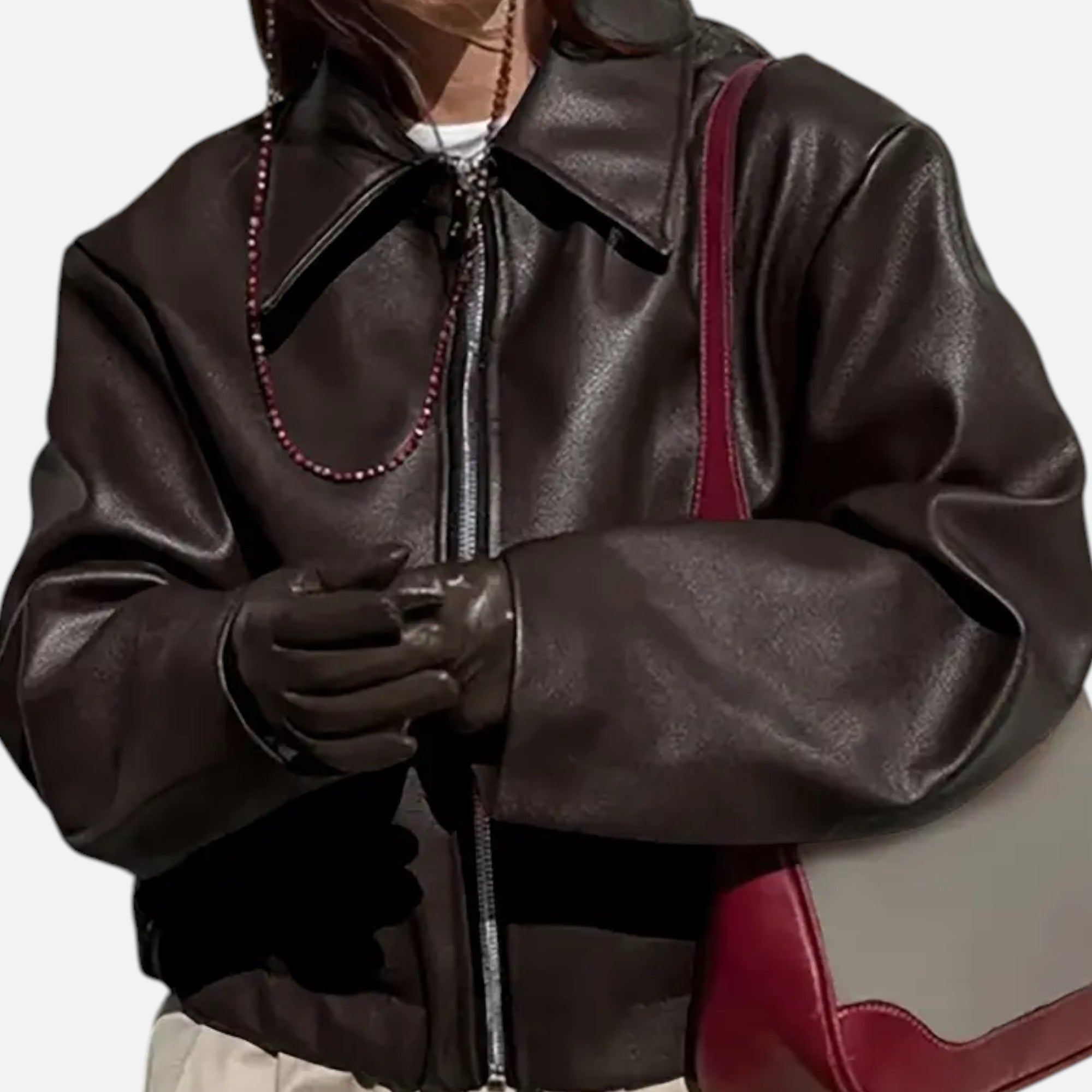 Chaqueta Motera de Polipiel de Lujo