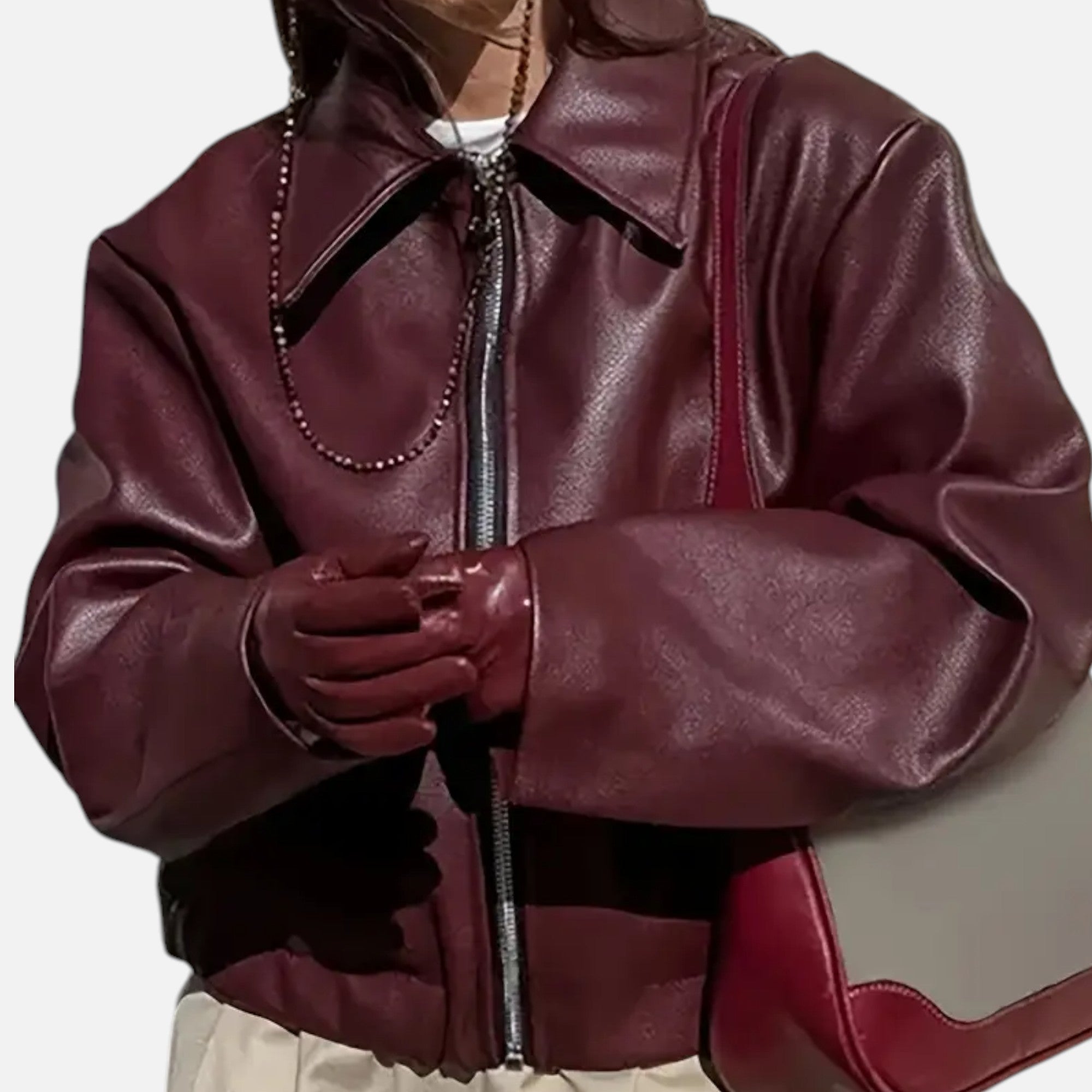 Eliaro Moda | Chaqueta Motera de Polipiel de Lujo