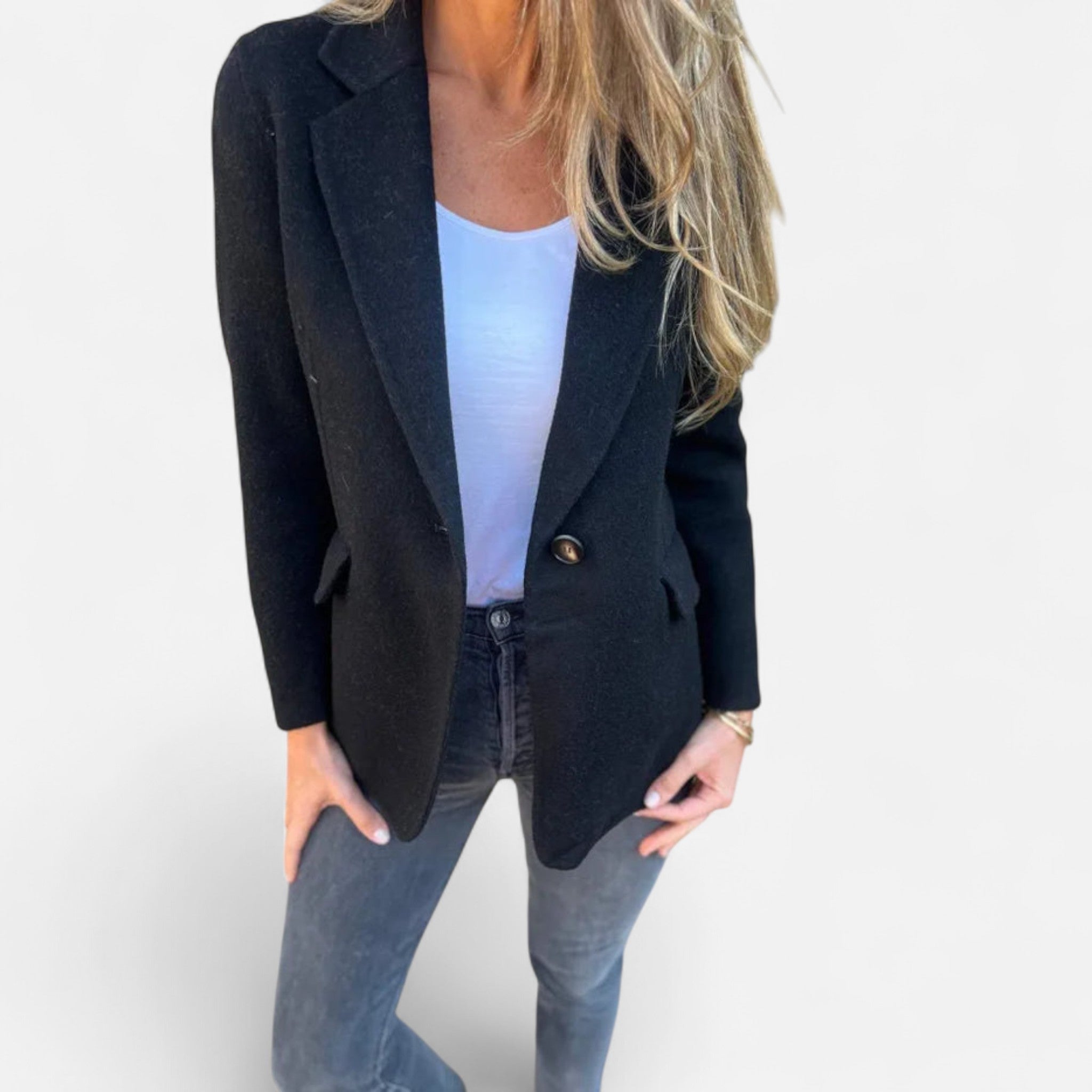 Chaqueta Casual Mujer Manga Larga con Solapa Clásica