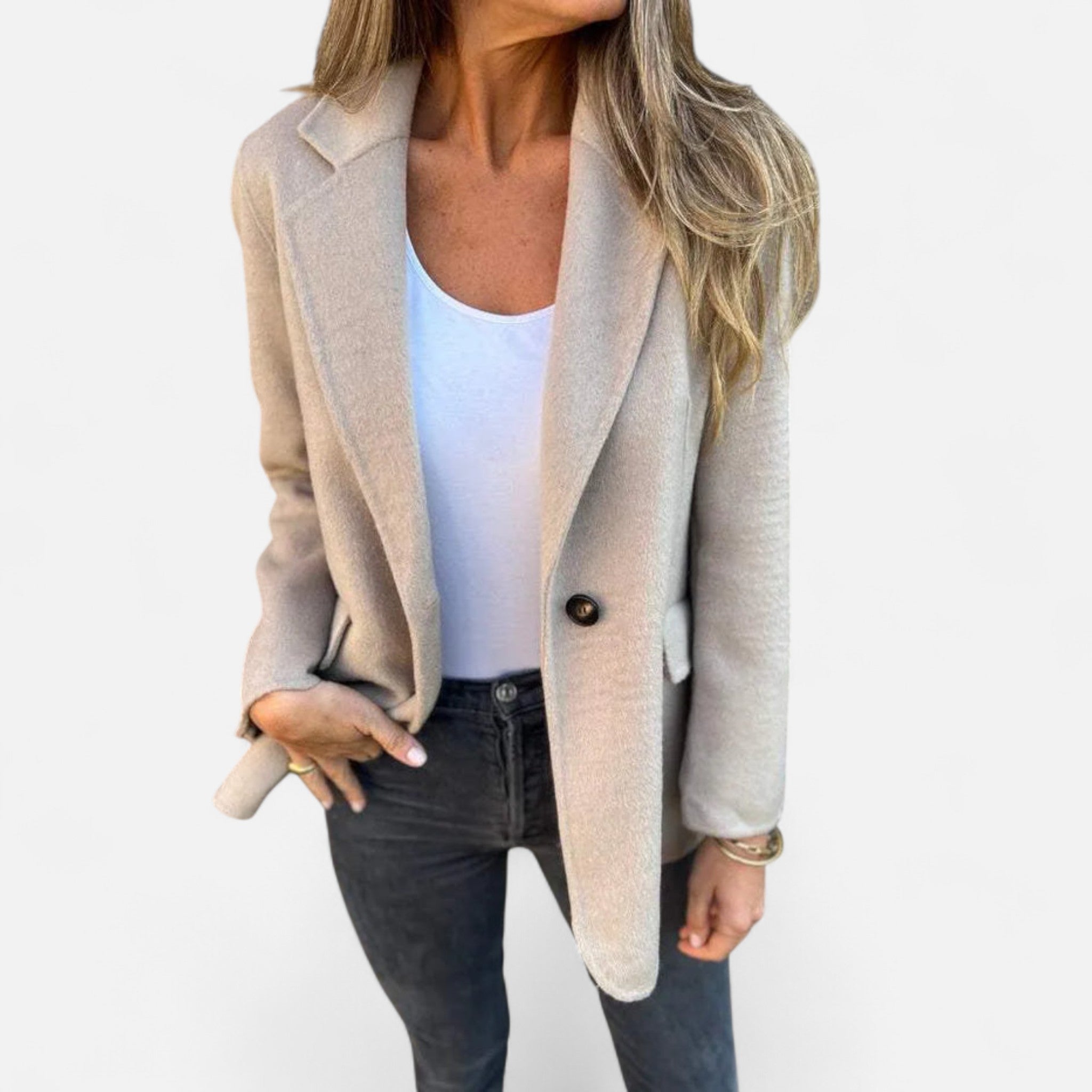 Eliaro Moda | Chaqueta Casual Mujer Manga Larga con Solapa Clásica