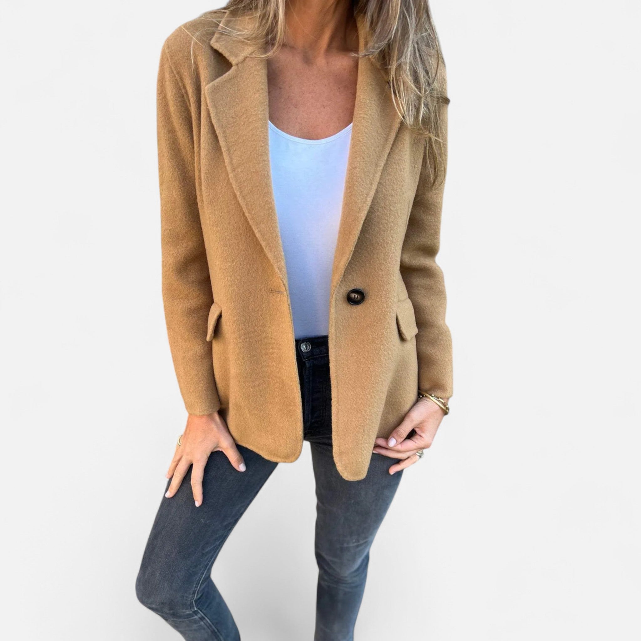 Eliaro Moda | Chaqueta Casual Mujer Manga Larga con Solapa Clásica